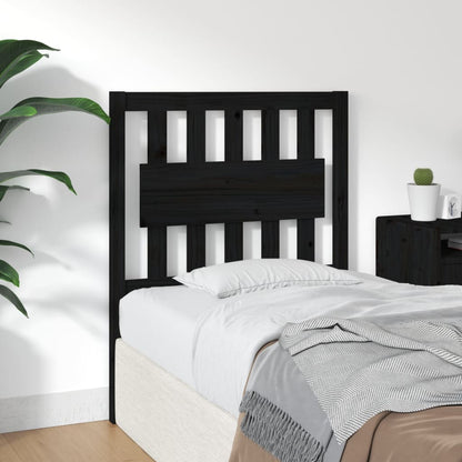 Bed Headboard | Black | Solid Pinewood | 100cm x 80.5cm