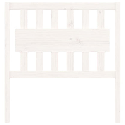 Bed Headboard White 95.5x4x100 cm Solid Wood Pine