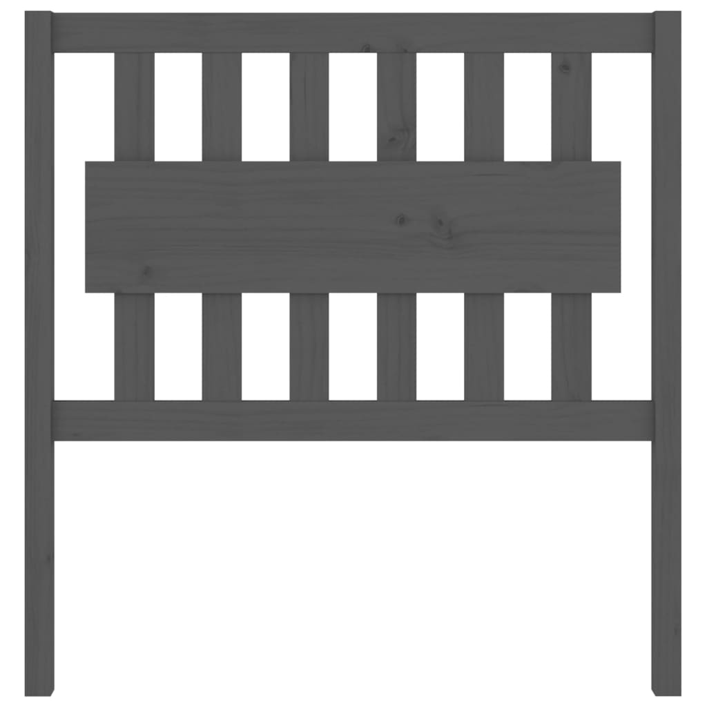 Bed Headboard | Grey | Solid pine wood | Single | Decorative Inlays