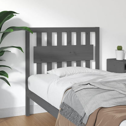 Bed Headboard | Grey | Solid pine wood | Single | Decorative Inlays