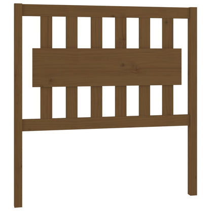 Bed Headboard | Honey brown | Solid pinewood | Decorative Inlays