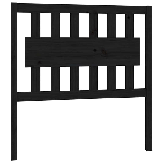 Bed Headboard | Black | Solid Pine Wood | Medium | Tough | Bed Headboard