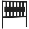 Bed Headboard Black 95.5x4x100 cm Solid Wood Pine