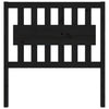 Bed Headboard Black 95.5x4x100 cm Solid Wood Pine