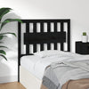 Bed Headboard Black 95.5x4x100 cm Solid Wood Pine