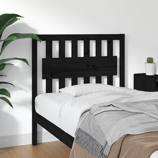 Bed Headboard | Black | Solid Pine Wood | Medium | Tough | Bed Headboard
