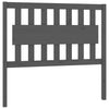 Bed Headboard Grey 105.5x4x100 cm Solid Wood Pine