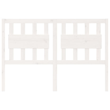 Bed Headboard White 125.5x4x100 cm Solid Wood Pine