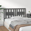 Bed Headboard Grey 125.5x4x100 cm Solid Wood Pine