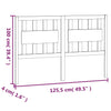 Bed Headboard Grey 125.5x4x100 cm Solid Wood Pine