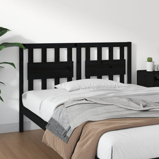 Bed Headboard | Black | Solid pine wood | Medium | Bed Headboard