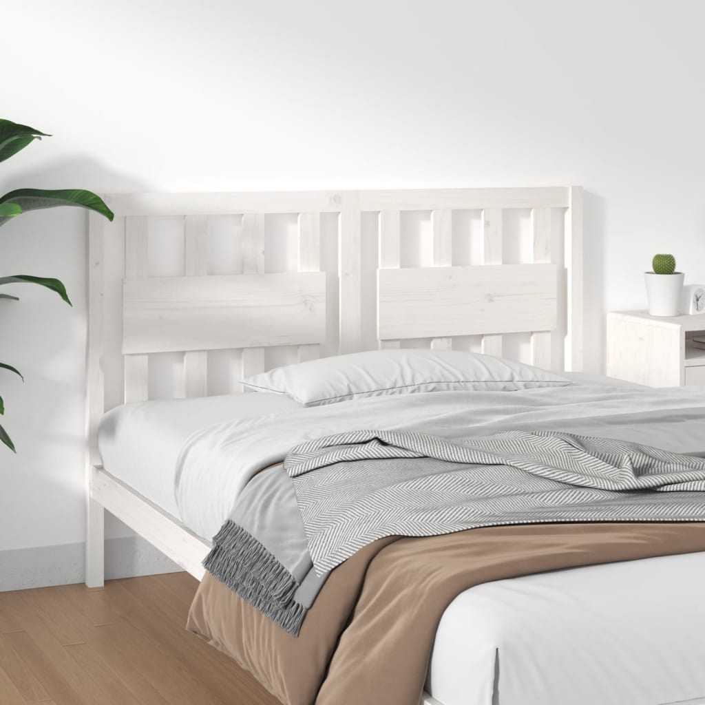 Bed Headboard | White | Solid pine wood | Standard Size