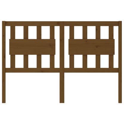 Bed Headboard | Honey brown | Solid pine wood | Decorative Inlays