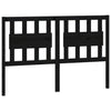 Bed Headboard Black 145.5x4x100 cm Solid Wood Pine