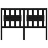 Bed Headboard Black 145.5x4x100 cm Solid Wood Pine