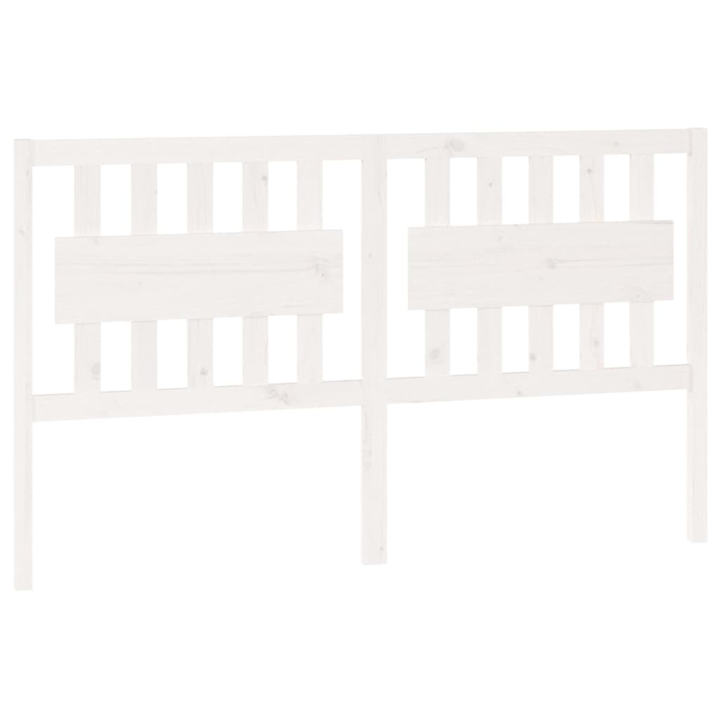 Bed Headboard | White | Solid pine wood | 155.5 cm width x 100 cm height