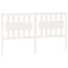 Bed Headboard White 155.5x4x100 cm Solid Wood Pine