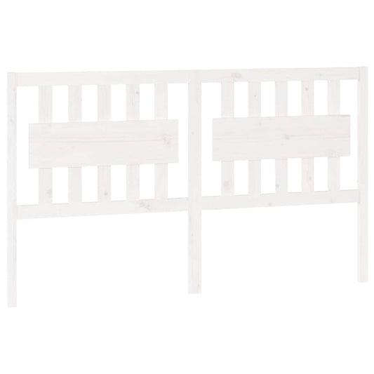 Bed Headboard White 165.5x4x100 cm Solid Wood Pine