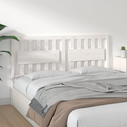 Bed Headboard | White | Solid pine wood | Large | Decorative Inlays
