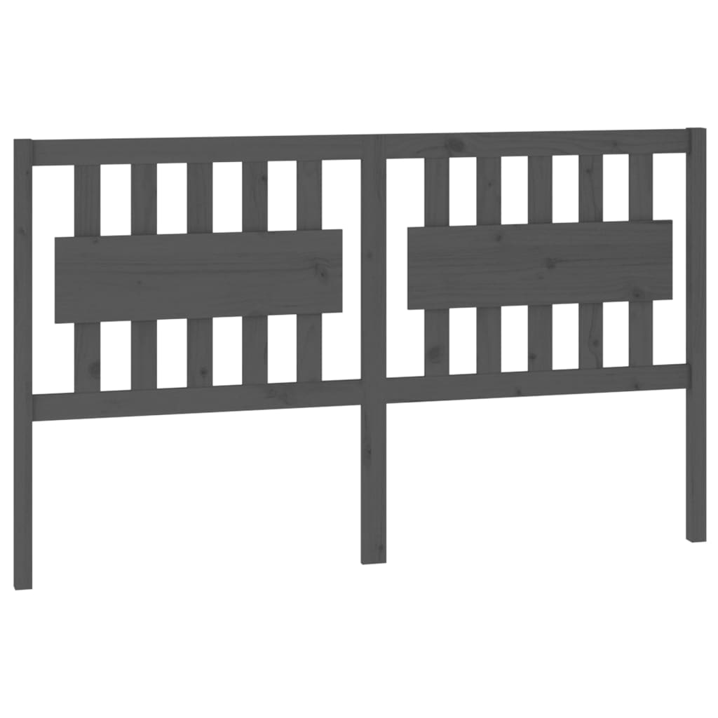 Bed Headboard | Grey | Solid pine wood | 165.5 x 4 x 100 cm