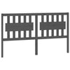 Bed Headboard Grey 165.5x4x100 cm Solid Wood Pine