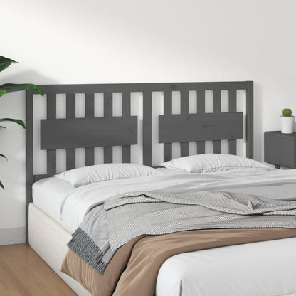 Bed Headboard | Grey | Solid pine wood | 165.5 x 4 x 100 cm