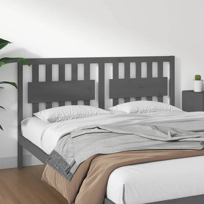 Bed Headboard | Grey | Solid pine wood | 165.5 x 4 x 100 cm
