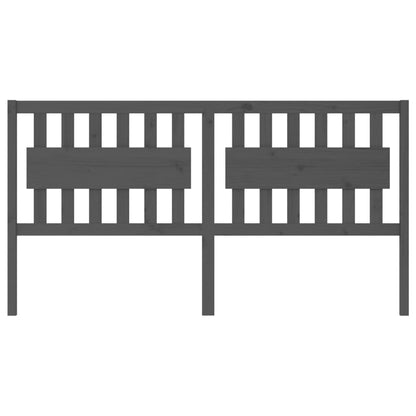Bed Headboard | Grey | Solid pine wood | 185.5 cm x 4 cm x 100 cm