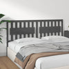 Bed Headboard Grey 185.5x4x100 cm Solid Wood Pine