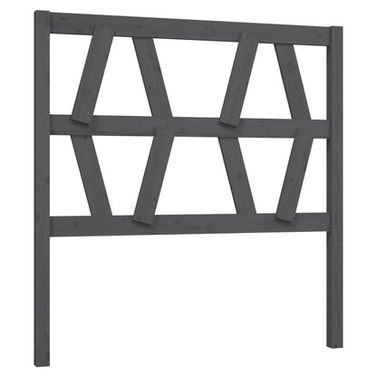 Bed Headboard | Grey | Solid pinewood | 81 x 4 x 100 cm