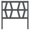Bed Headboard Grey 81x4x100 cm Solid Wood Pine