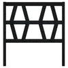 Bed Headboard Black 81x4x100 cm Solid Wood Pine