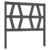 Bed Headboard Grey 96x4x100 cm Solid Wood Pine