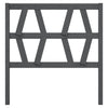 Bed Headboard Grey 96x4x100 cm Solid Wood Pine