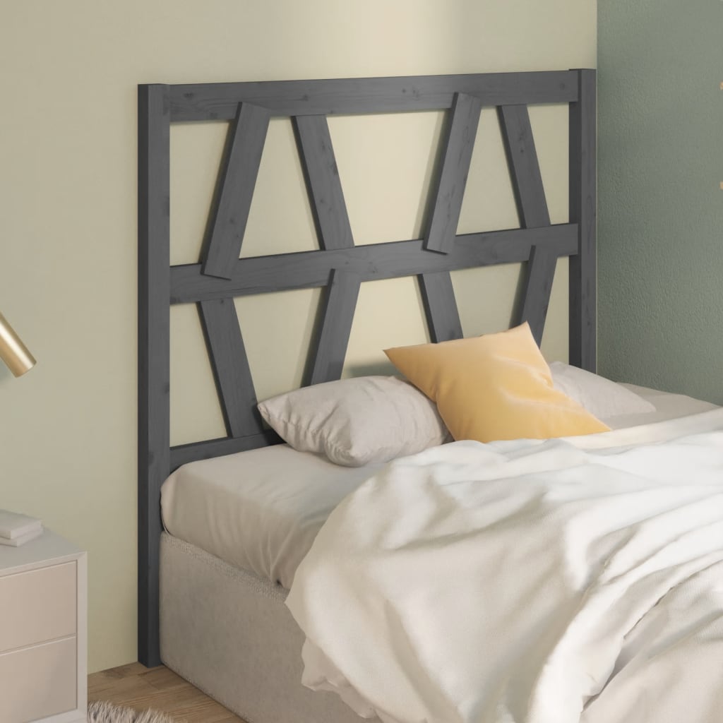 Bed Headboard | Grey | Solid Pine Wood | Standard | Appealing Design