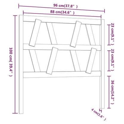Bed Headboard | Grey | Solid Pine Wood | Standard | Appealing Design