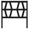 Bed Headboard Black 96x4x100 cm Solid Wood Pine