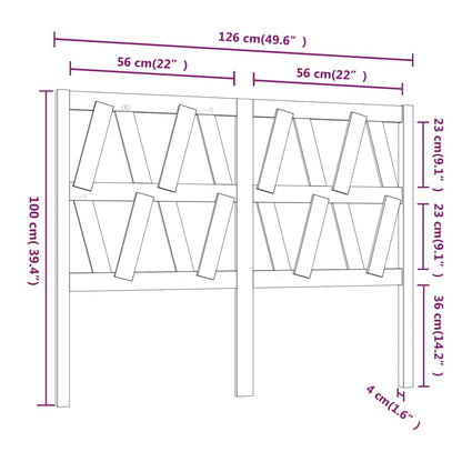 Bed Headboard | Natural Pine | Solid Pine Wood | Standard for Double Bed