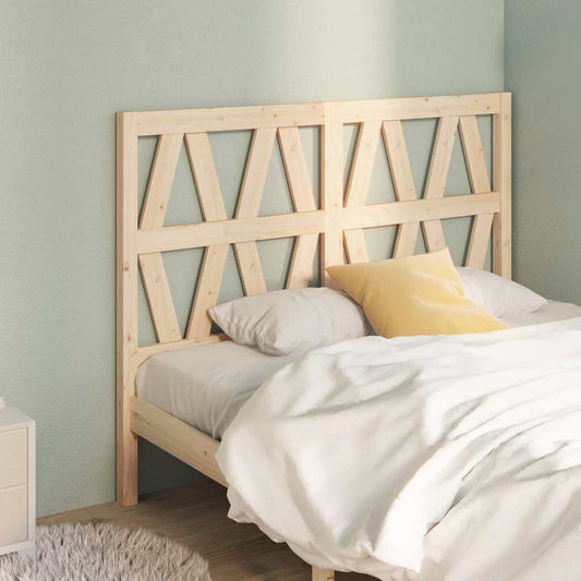 Bed Headboard 126x4x100 cm Solid Wood Pine