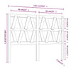 Bed Headboard White 126x4x100 cm Solid Wood Pine