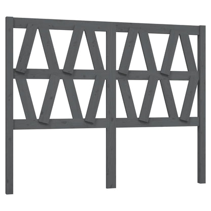 Bed Headboard | Grey | Solid pine wood | 126 x 4 x 100 cm