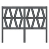 Bed Headboard Grey 126x4x100 cm Solid Wood Pine