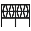 Bed Headboard Black 126x4x100 cm Solid Wood Pine