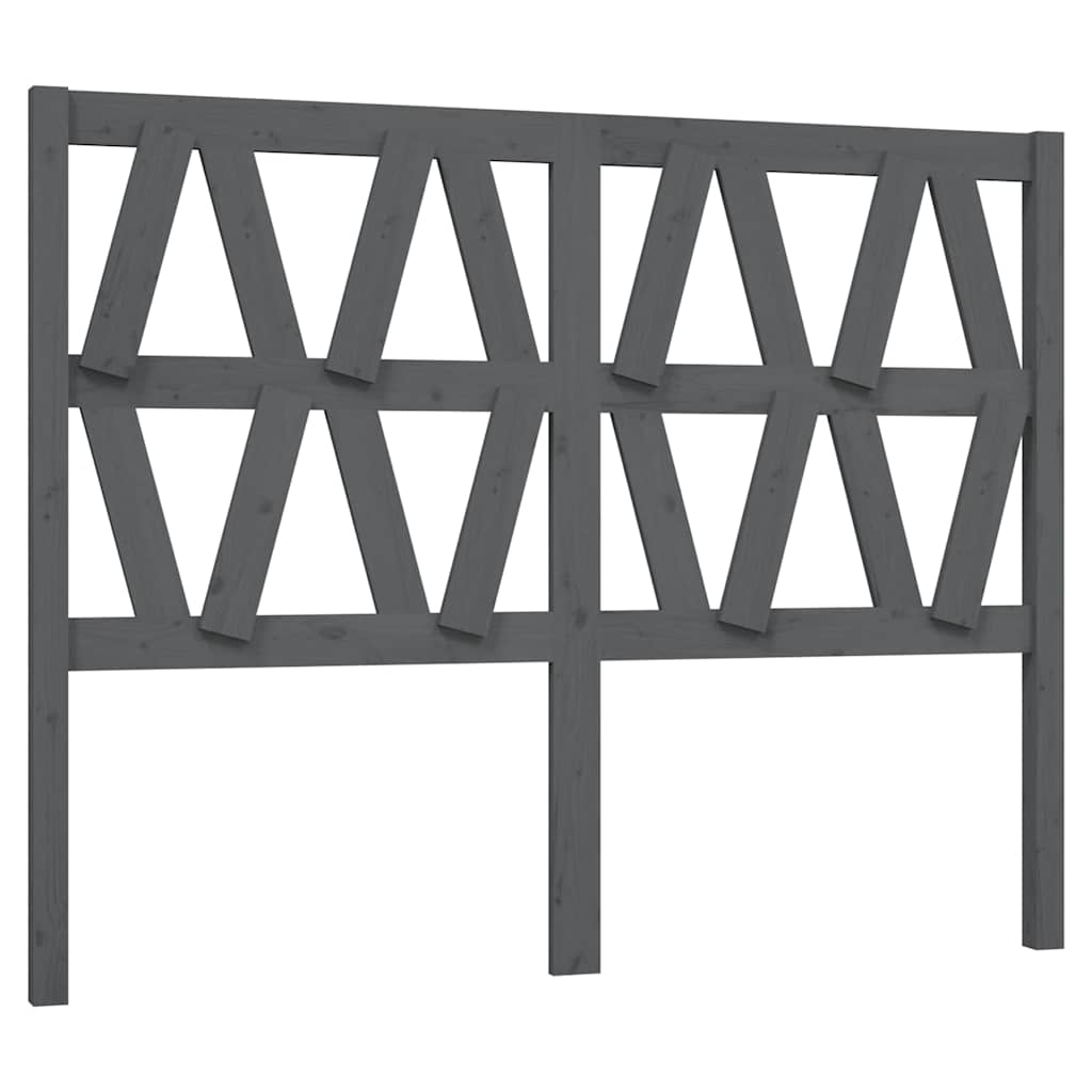 Bed Headboard | Grey | Solid pine wood | Bed Headboard | Rectangular