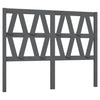Bed Headboard Grey 146x4x100 cm Solid Wood Pine