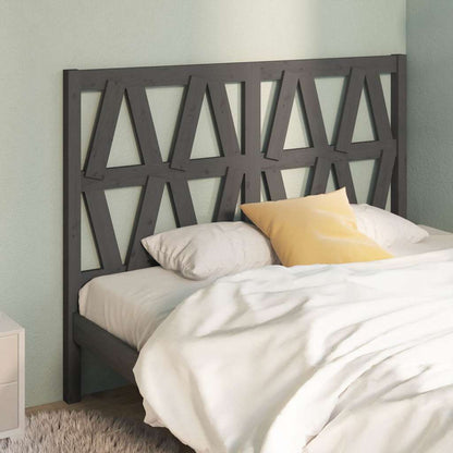 Bed Headboard | Grey | Solid pine wood | Bed Headboard | Rectangular