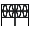 Bed Headboard Black 146x4x100 cm Solid Wood Pine