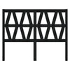 Bed Headboard Black 166x4x100 cm Solid Wood Pine