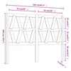 Bed Headboard Black 166x4x100 cm Solid Wood Pine