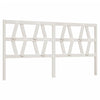 Bed Headboard White 206x4x100 cm Solid Wood Pine